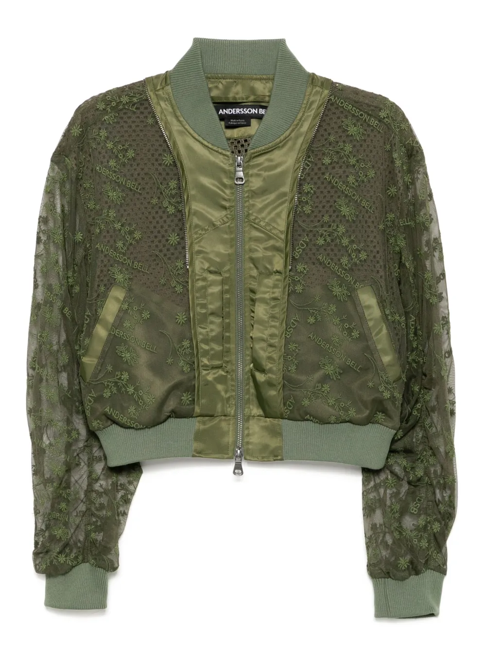 Двухслойный бомбер с логотипом Andersson Bell, зеленый
Двухслойный бомбер с логотипом Andersson Bell, зеленый