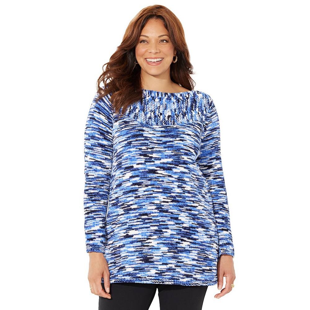 Женский синельный пуловер-туника-свитерCatherines больших размеров, цвет Blue Space Dye
Женский синельный пуловер-туника-свитерCatherines больших размеров, цвет Blue Space Dye