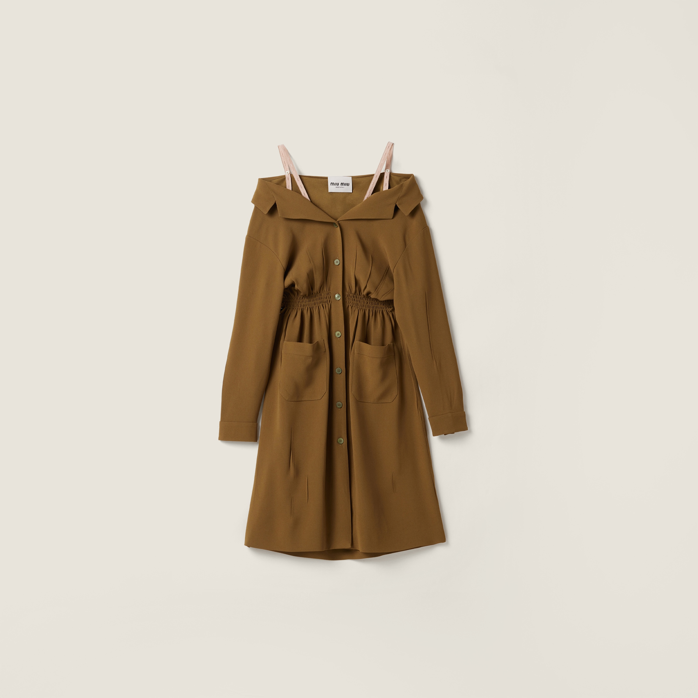 Платье сабле MIU MIU, камуфляжный зеленый
Платье сабле MIU MIU, камуфляжный зеленый