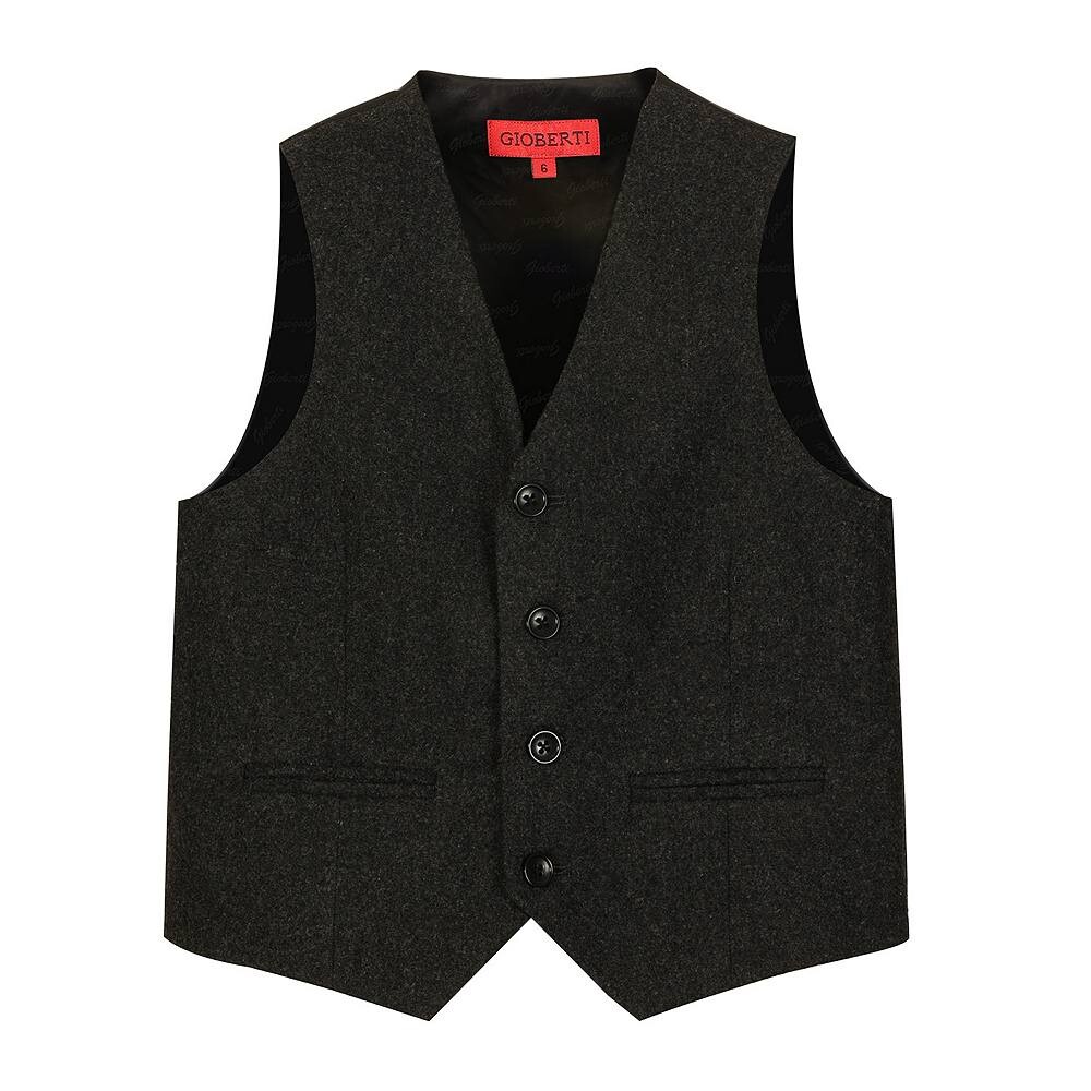 Gioberti Детский твидовый клетчатый жилет для делового костюма, цвет Solid Charcoal
Gioberti Детский твидовый клетчатый жилет для делового костюма, цвет Solid Charcoal