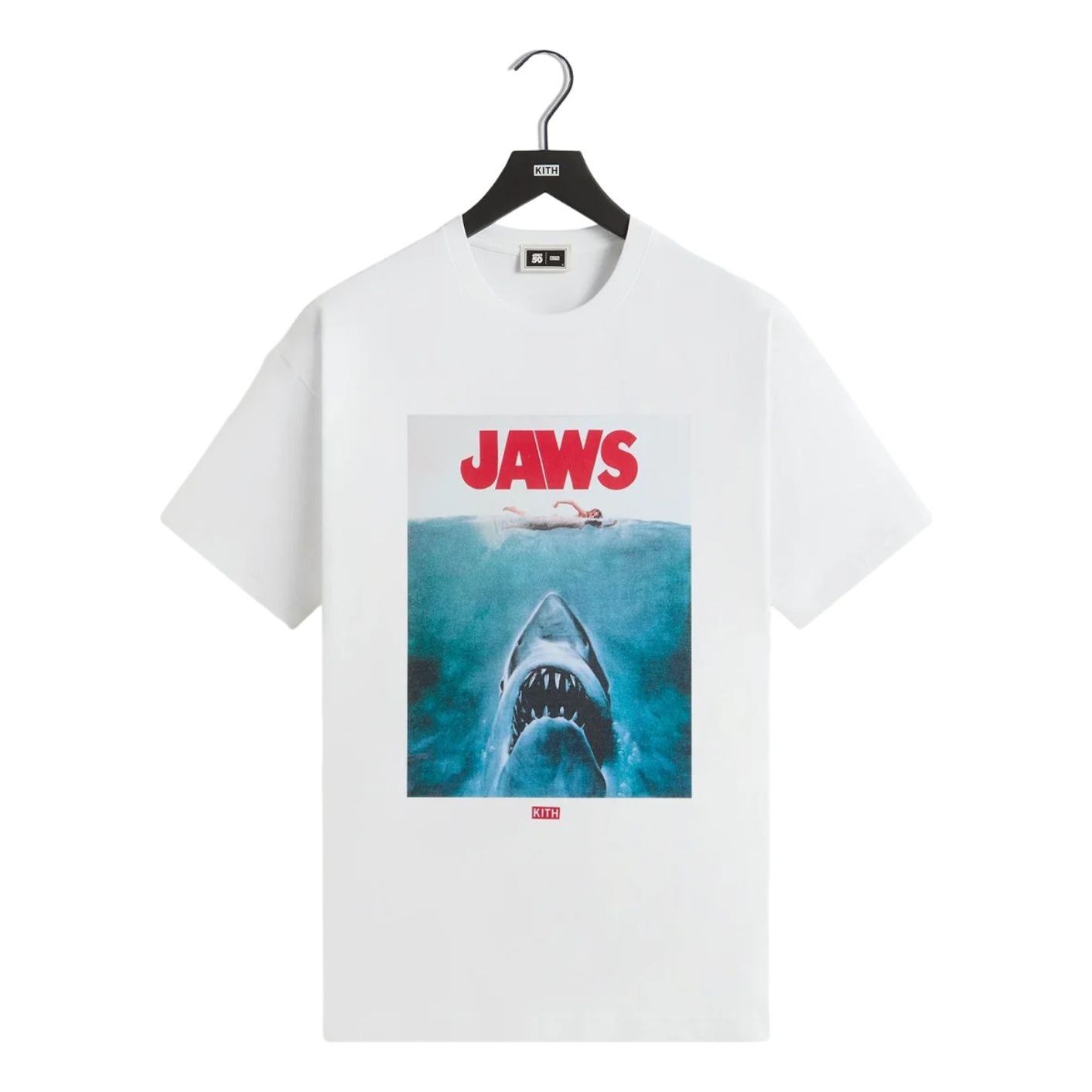 Футболка в винтажном стиле с главным постером фильма «Челюсти» (KITH for JAWS), ярко-белая
Футболка в винтажном стиле с главным постером фильма «Челюсти» (KITH for JAWS), ярко-белая