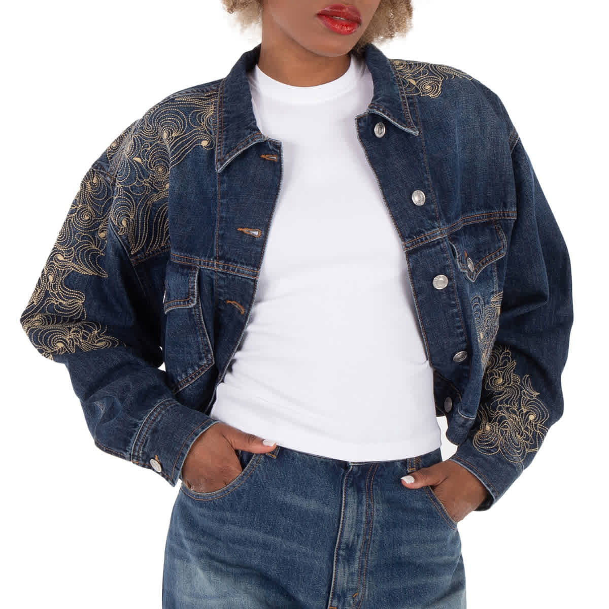 Вышитая джинсовая куртка Isabel Marant Isleya, синий
Вышитая джинсовая куртка Isabel Marant Isleya, синий