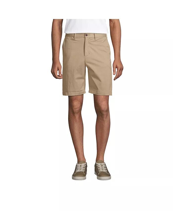 Большие и высокие 9 дюймов; традиционный крой, комфорт, шорты чинос First Knockabout Lands' End, коричневый/бежевый 
Большие и высокие 9 дюймов; традиционный крой, комфорт, шорты чинос First Knockabout Lands' End, коричневый/бежевый