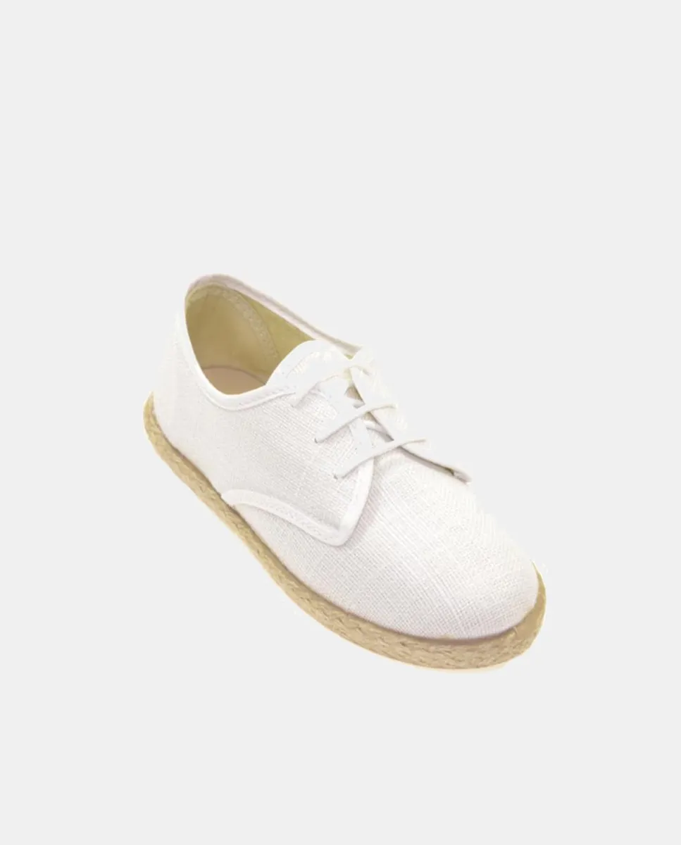 Детские броги для мальчика из джута и льна Chuches, белый
Детские броги для мальчика из джута и льна Chuches, белый