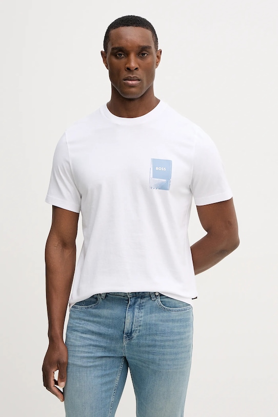 Однотонная хлопковая футболка BOSS Orange, белый
Однотонная хлопковая футболка BOSS Orange, белый