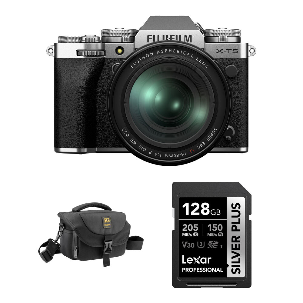 Беззеркальная камера FUJIFILM X-T5 Mirrorless Camera with 16-80mm f/4 Lens and Basic
Беззеркальная камера FUJIFILM X-T5 Mirrorless Camera with 16-80mm f/4 Lens and Basic