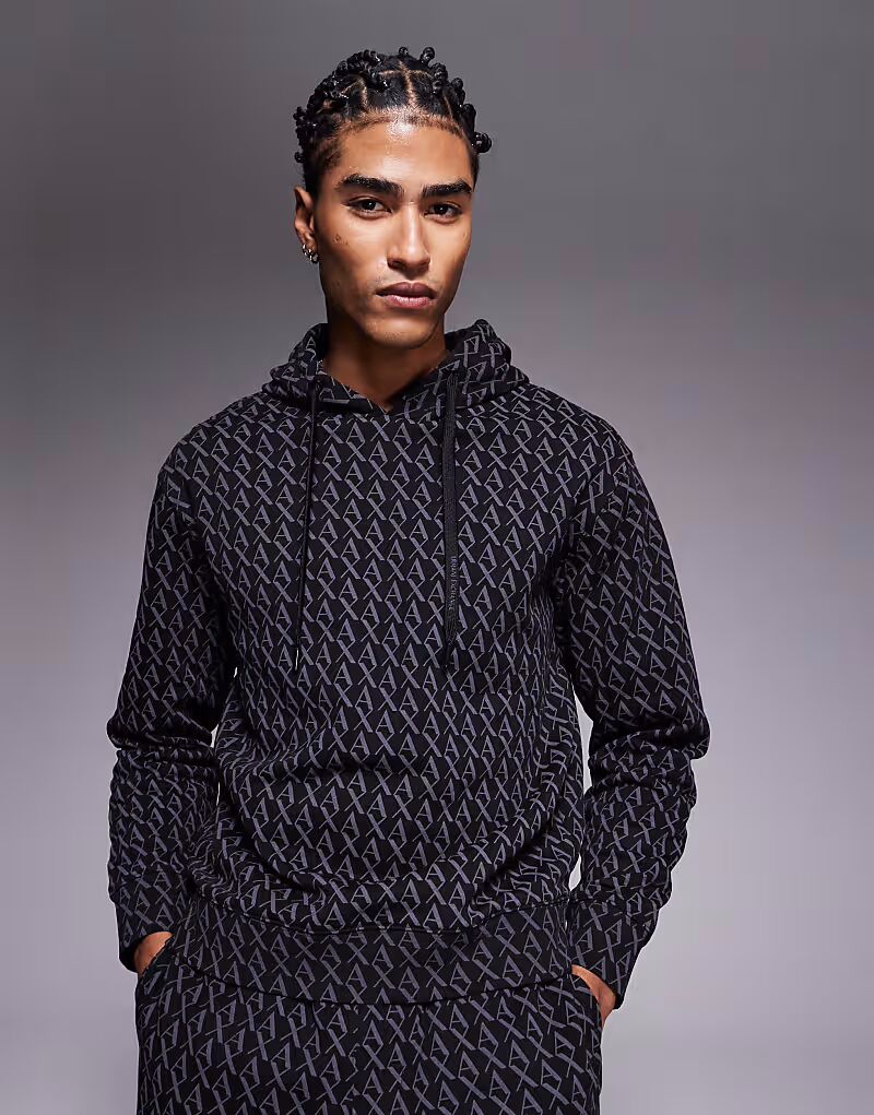 Толстовка с капюшоном Armani Exchange с принтом логотипа по всей поверхности черного цвета - часть комплекта
Толстовка с капюшоном Armani Exchange с принтом логотипа по всей поверхности черного цвета - часть комплекта