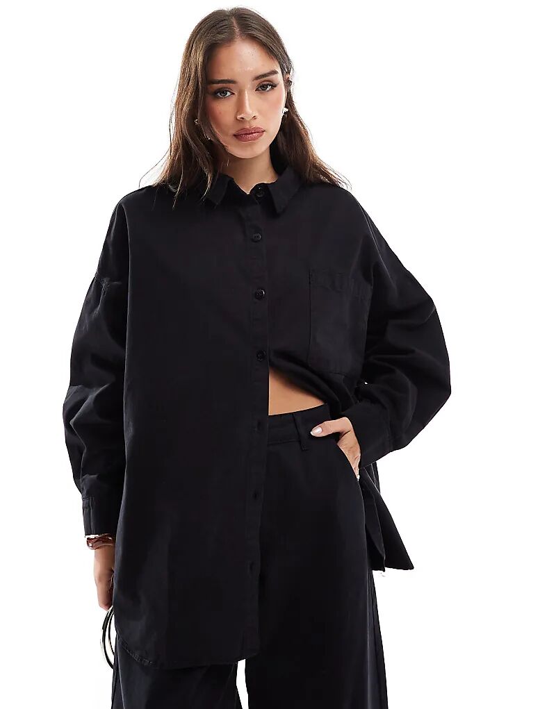 Блузка-рубашка ASOS DESIGN черного цвета
Блузка-рубашка ASOS DESIGN черного цвета