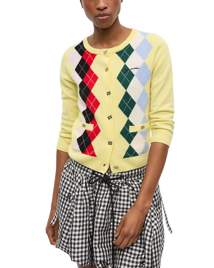 Шерстяной кардиган с кашемиром GANNI, мультиколор
Шерстяной кардиган с кашемиром GANNI, мультиколор