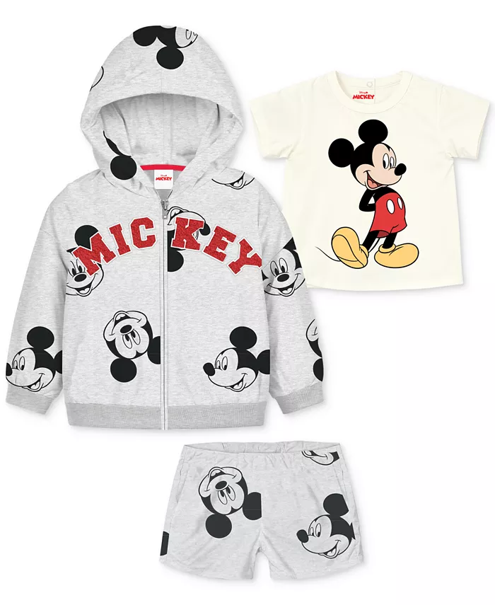 Детский комплект для мальчиков: худи, футболка и шорты Mickey Mouse, 3 предмета Disney, серый
Детский комплект для мальчиков: худи, футболка и шорты Mickey Mouse, 3 предмета Disney, серый