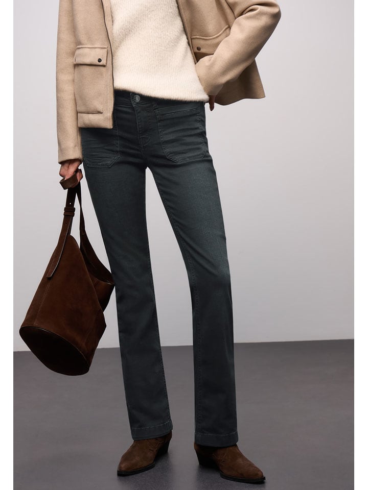 Street One Джинсы - удобный крой - антрацитового цвета
Street One Джинсы - удобный крой - антрацитового цвета