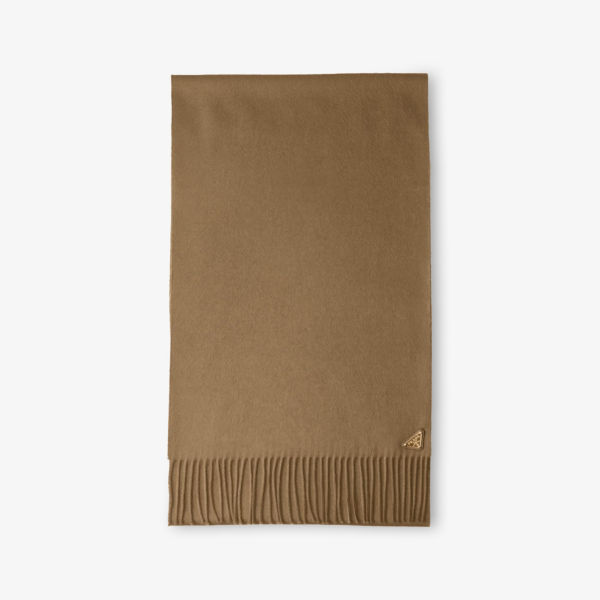 Шарф Prada с треугольным логотипом, коричневый
Шарф Prada с треугольным логотипом, коричневый