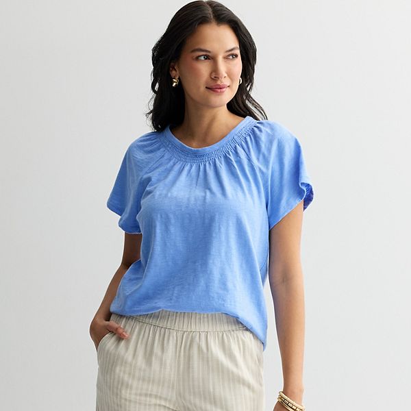 Женская блузка с коротким рукавом и сборками Croft & Barrow, Paisley Peri
Женская блузка с коротким рукавом и сборками Croft & Barrow, Paisley Peri