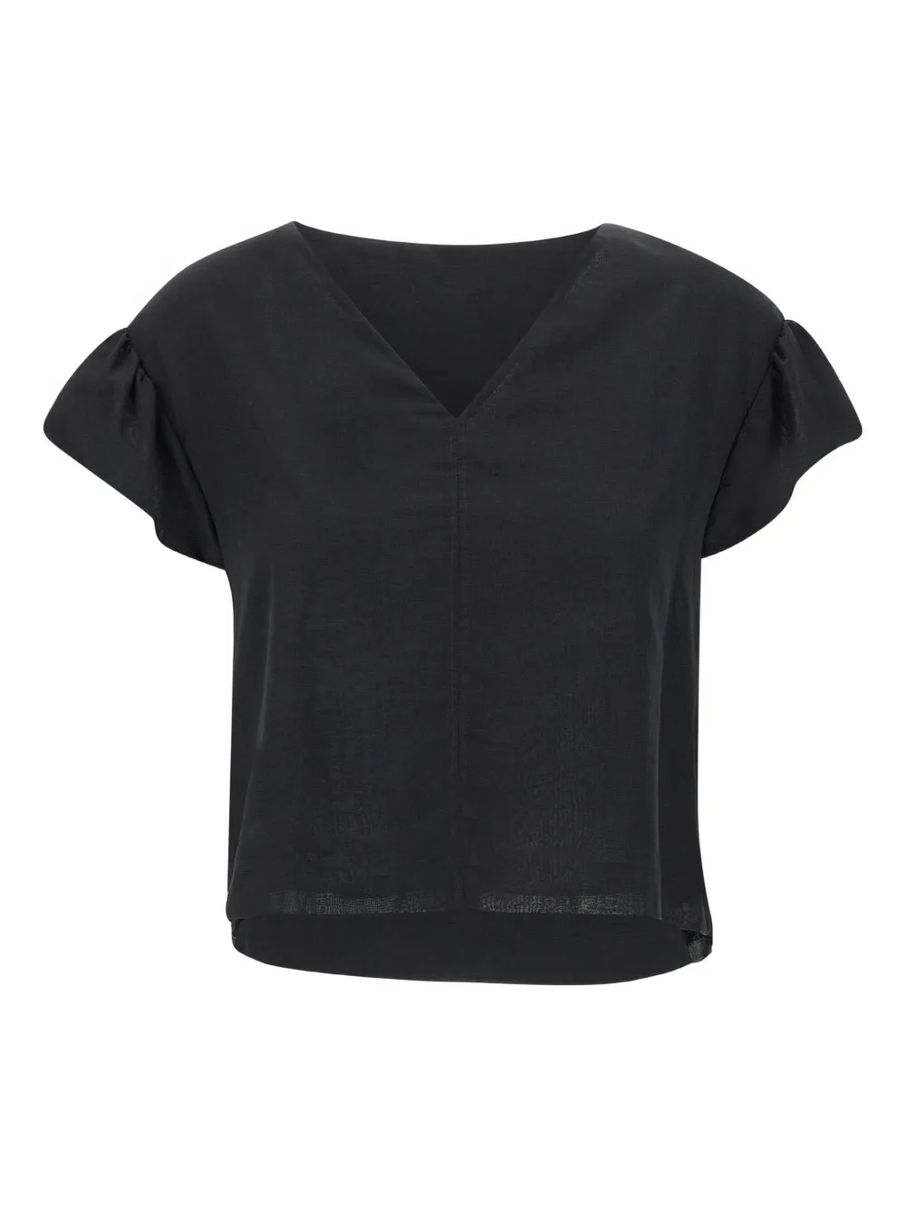 Топ с V-образным вырезом и оборками kaos, черный
Топ с V-образным вырезом и оборками kaos, черный