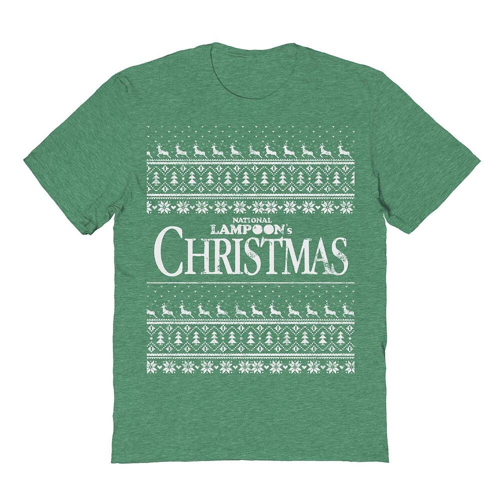 Мужская футболка Ugly Sweater Christmas National Lampoon's Christmas Vacation с рисунком Licensed Character, цвет Heather Irish Green
Мужская футболка Ugly Sweater Christmas National Lampoon's Christmas Vacation с рисунком Licensed Character, цвет Heather Irish Green