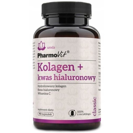 Коллаген Гиалуроновая кислота Витамин С 90 капсул Pharmovit
Коллаген Гиалуроновая кислота Витамин С 90 капсул Pharmovit