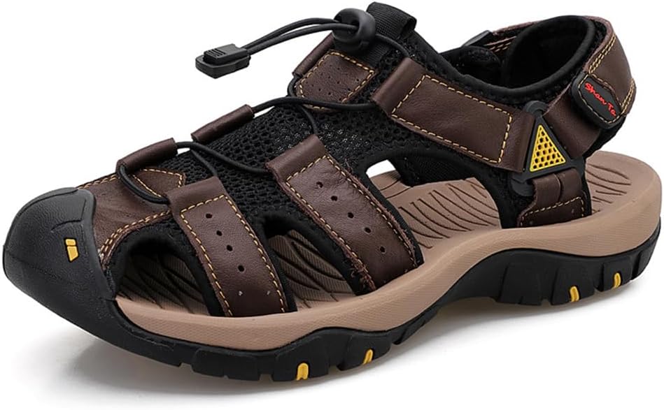 Мужские повседневные сандалии Rojeam для ходьбы, пляжные туфли с закрытым носком, спортивные сандалии для активного отдыха, летние сандалии для походов и треккинга, темно-коричневый
Мужские повседневные сандалии Rojeam для ходьбы, пляжные туфли с закрытым носком, спортивные сандалии для активного отдыха, летние сандалии для походов и треккинга, темно-коричневый