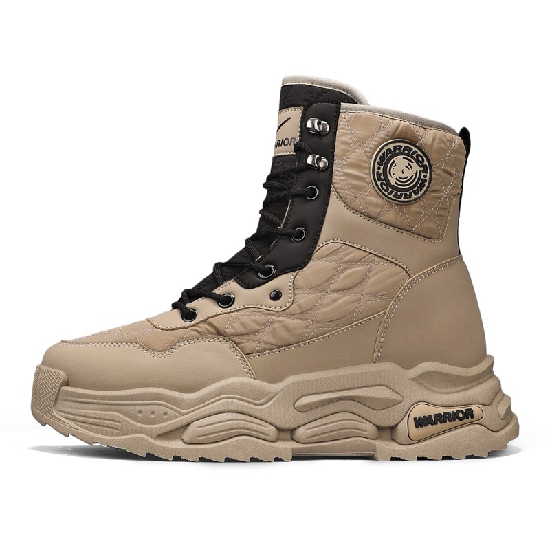WARRIOR Термостойкие противоскользящие утепленные снежные ботинки с увеличенной высотой и защитой от истирания для мужчин, Khaki Black
WARRIOR Термостойкие противоскользящие утепленные снежные ботинки с увеличенной высотой и защитой от истирания для мужчин, Khaki Black