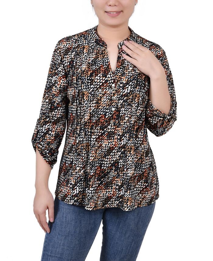Миниатюрный топ с защипами и принтом на рукавах 3/4 NY Collection, цвет Black Gray Rust Geo
Миниатюрный топ с защипами и принтом на рукавах 3/4 NY Collection, цвет Black Gray Rust Geo