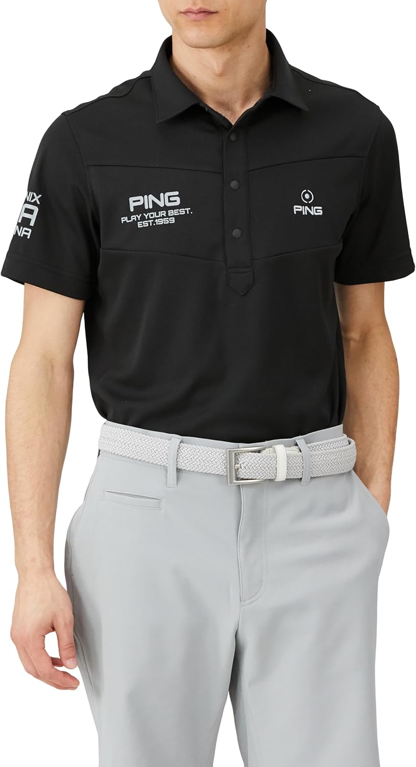 Мужская поло-рубашка с коротким рукавом Pin Apparel 621-4160205 (эластичная, впитывающая влагу, быстросохнущая, с защитой от УФ-излучения), для гольфа, 010черная Ping
Мужская поло-рубашка с коротким рукавом Pin Apparel 621-4160205 (эластичная, впитывающая влагу, быстросохнущая, с защитой от УФ-излучения), для гольфа, 010черная Ping