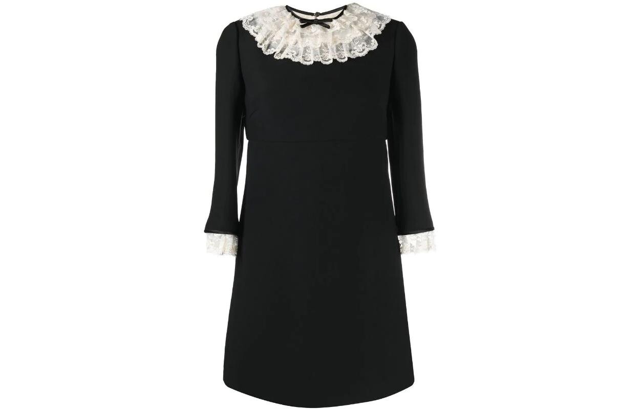 Платье с длинными рукавами женское черное Miu Miu 
Платье с длинными рукавами женское черное Miu Miu