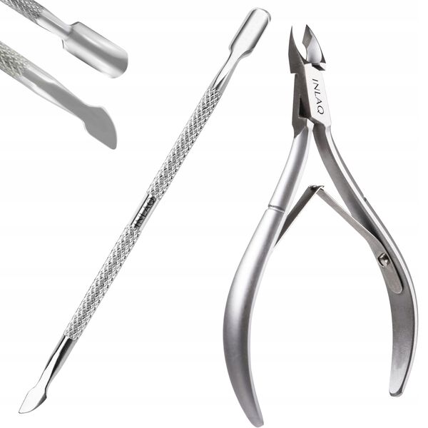 Набор: кусачки, 1 шт. + лопатка для ногтей, лопатка для кутикулы, 1 шт. Inlaq
Набор: кусачки, 1 шт. + лопатка для ногтей, лопатка для кутикулы, 1 шт. Inlaq
