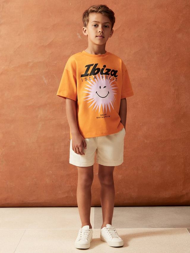 Детская футболка Smiley Bruno с коротким рукавом и круглым вырезом Reiss, Orange
Детская футболка Smiley Bruno с коротким рукавом и круглым вырезом Reiss, Orange
