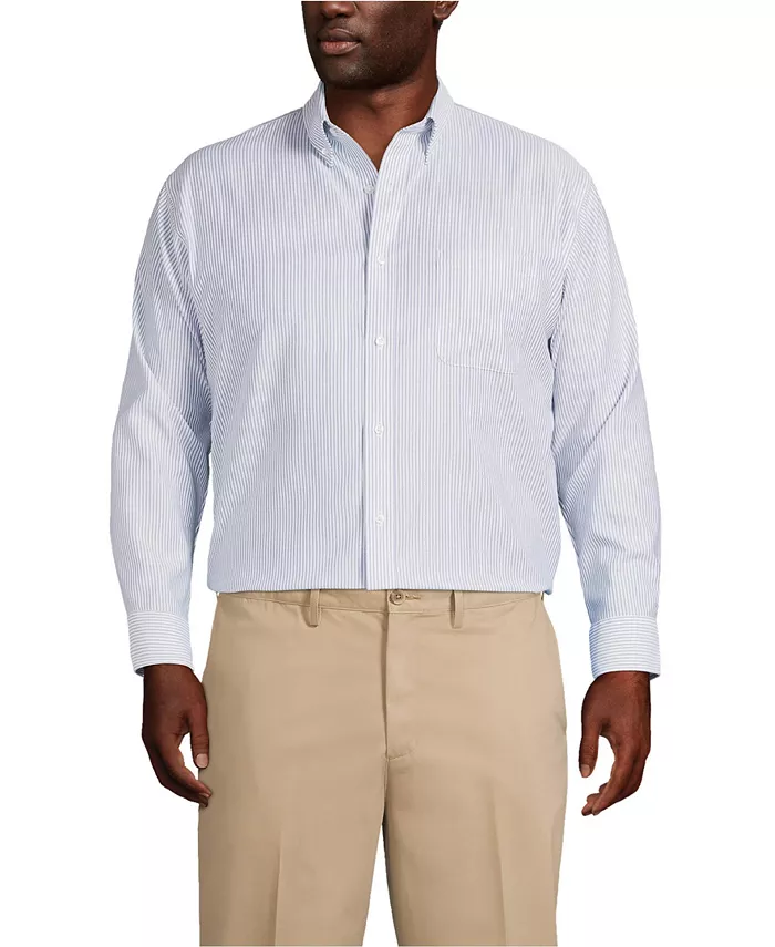Рубашка офисная Big & Tall Traditional Fit Pattern No Iron Supima Oxford Lands' End, синий
Рубашка офисная Big & Tall Traditional Fit Pattern No Iron Supima Oxford Lands' End, синий
