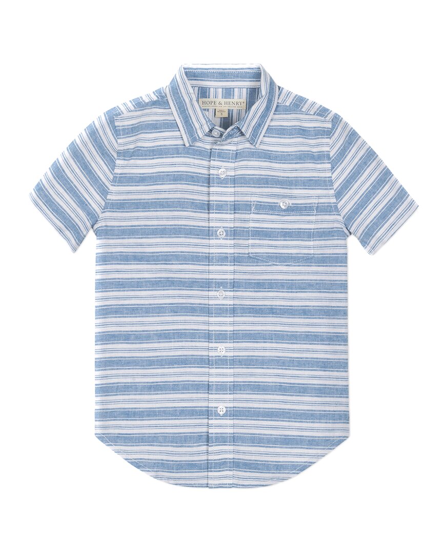 Hope & Henry Льняная рубашка с пуговицами, синий
Hope & Henry Льняная рубашка с пуговицами, синий