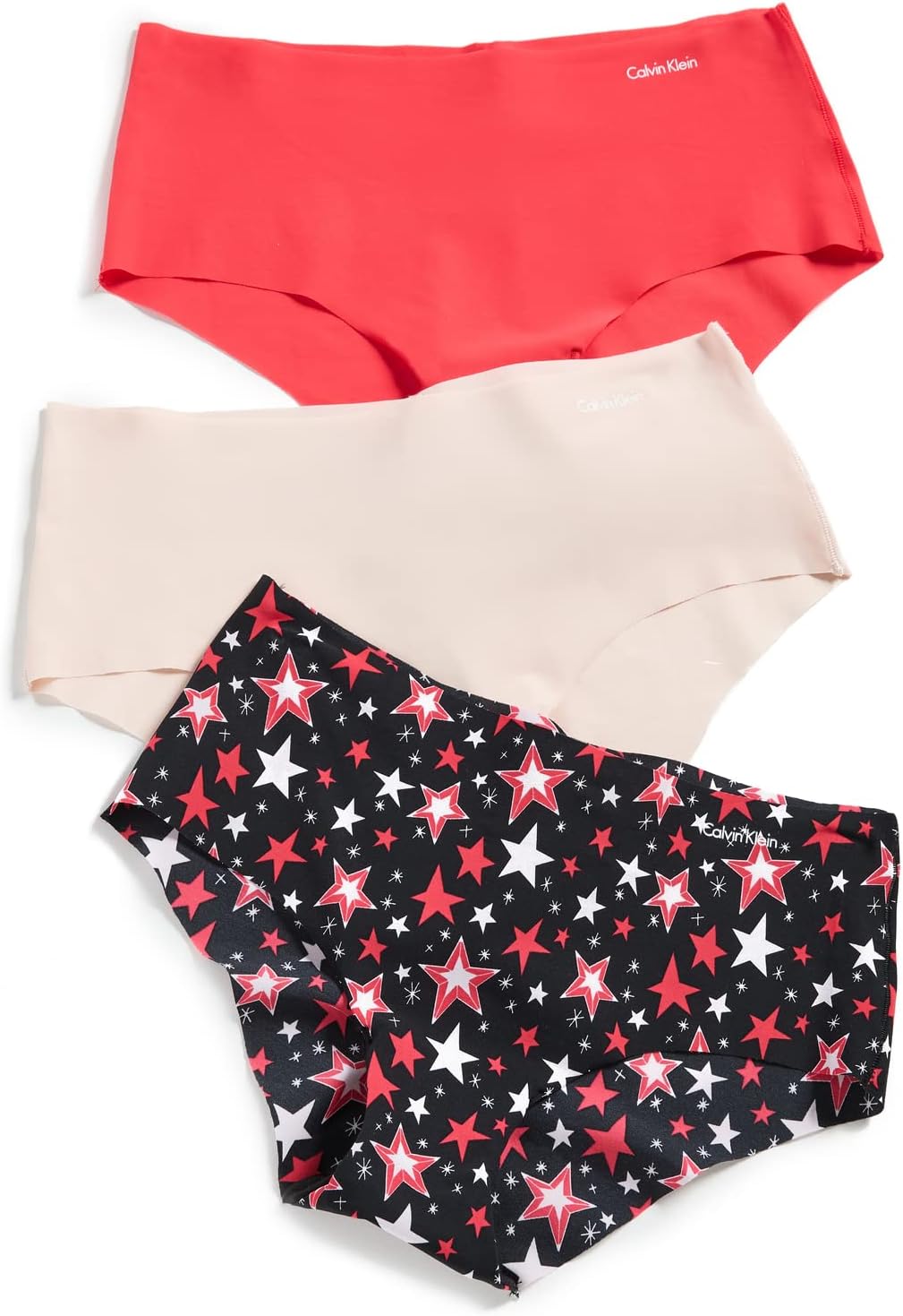 Трусики-хипстеры Calvin Klein Invisibles Multipack, Tomato/Beechwood/Starry Print Black
Трусики-хипстеры Calvin Klein Invisibles Multipack, Tomato/Beechwood/Starry Print Black