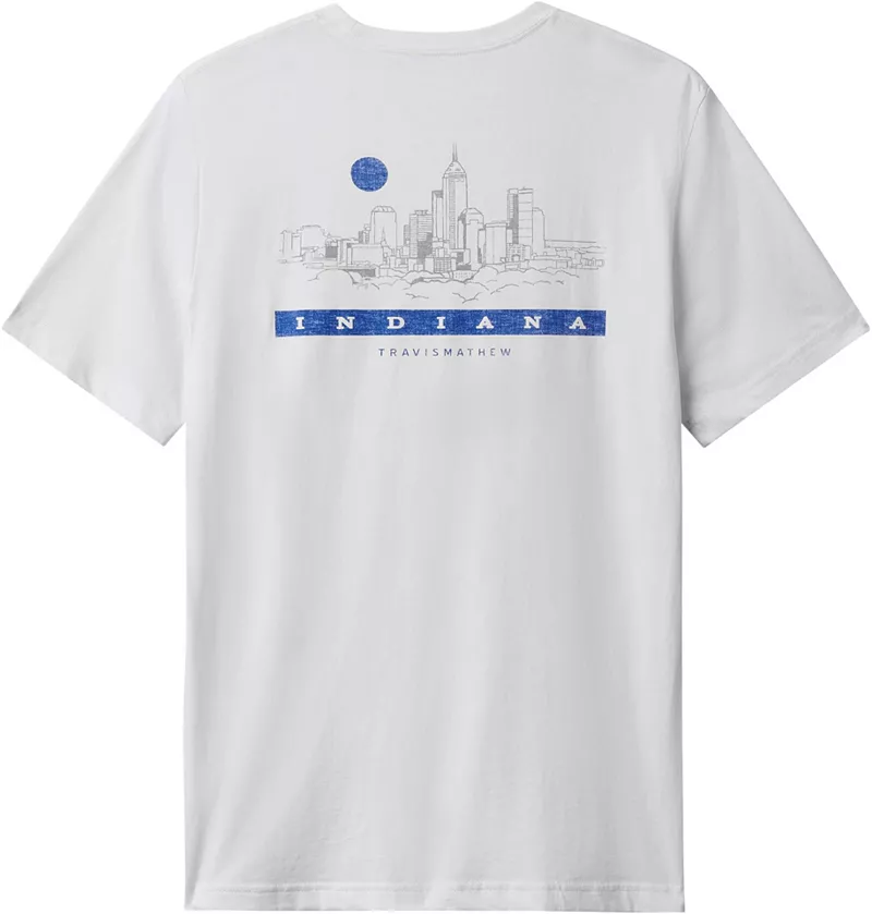 Мужская футболка для гольфа TravisMathew с предварительной датой IN State и графическим изображением, белый
Мужская футболка для гольфа TravisMathew с предварительной датой IN State и графическим изображением, белый