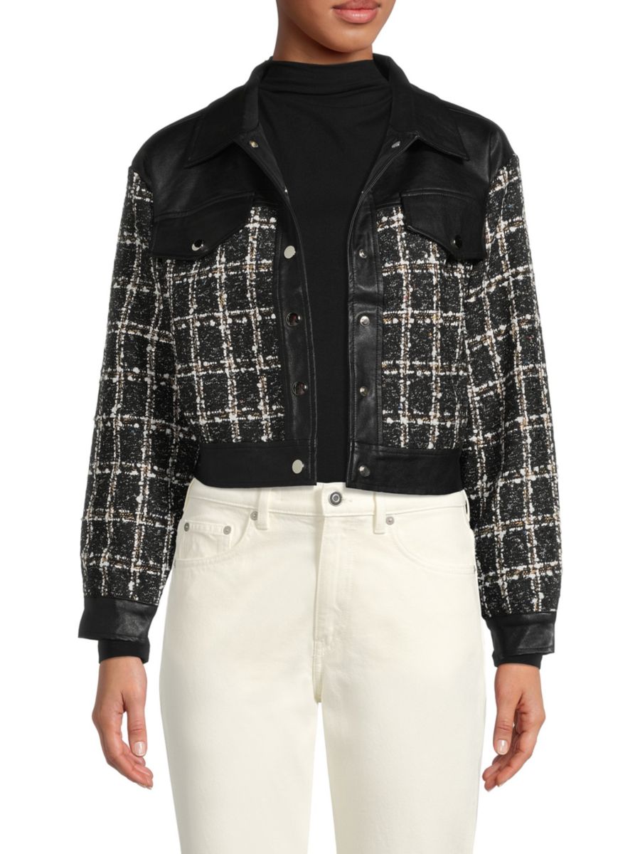 Укороченная твидовая байкерская куртка Wdny, черный мульти
Укороченная твидовая байкерская куртка Wdny, черный мульти