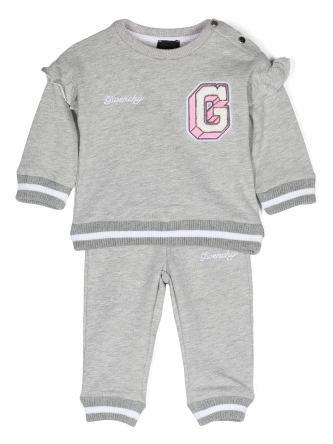 Givenchy Kids спортивный костюм с нашивкой-логотипом, серый
Givenchy Kids спортивный костюм с нашивкой-логотипом, серый