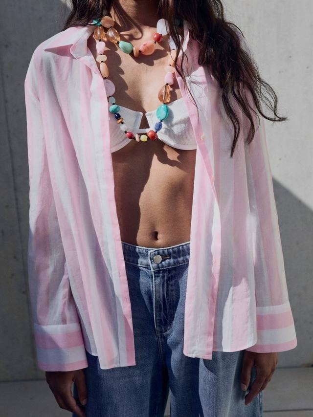 Рубашка Linea Stripe с длинными рукавами Mango, Pastel Pink/Multi
Рубашка Linea Stripe с длинными рукавами Mango, Pastel Pink/Multi