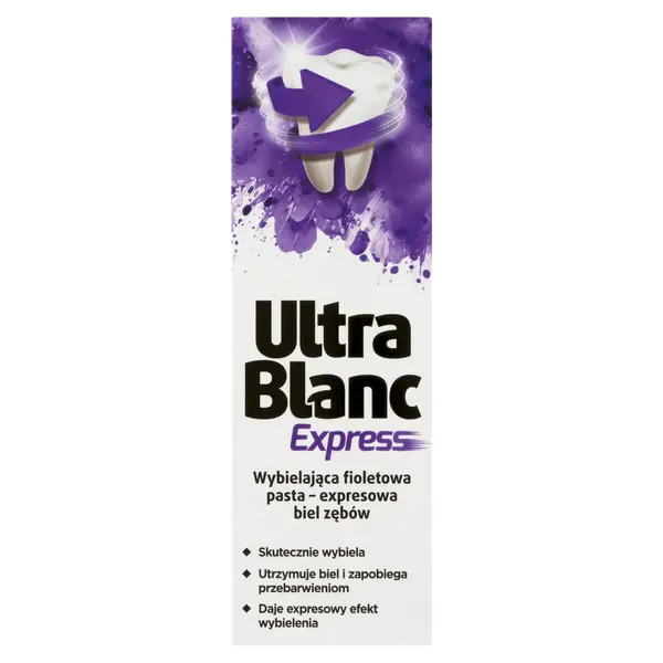 Отбеливающая фиолетовая зубная паста, 75 мл Ultrablanc Express
Отбеливающая фиолетовая зубная паста, 75 мл Ultrablanc Express