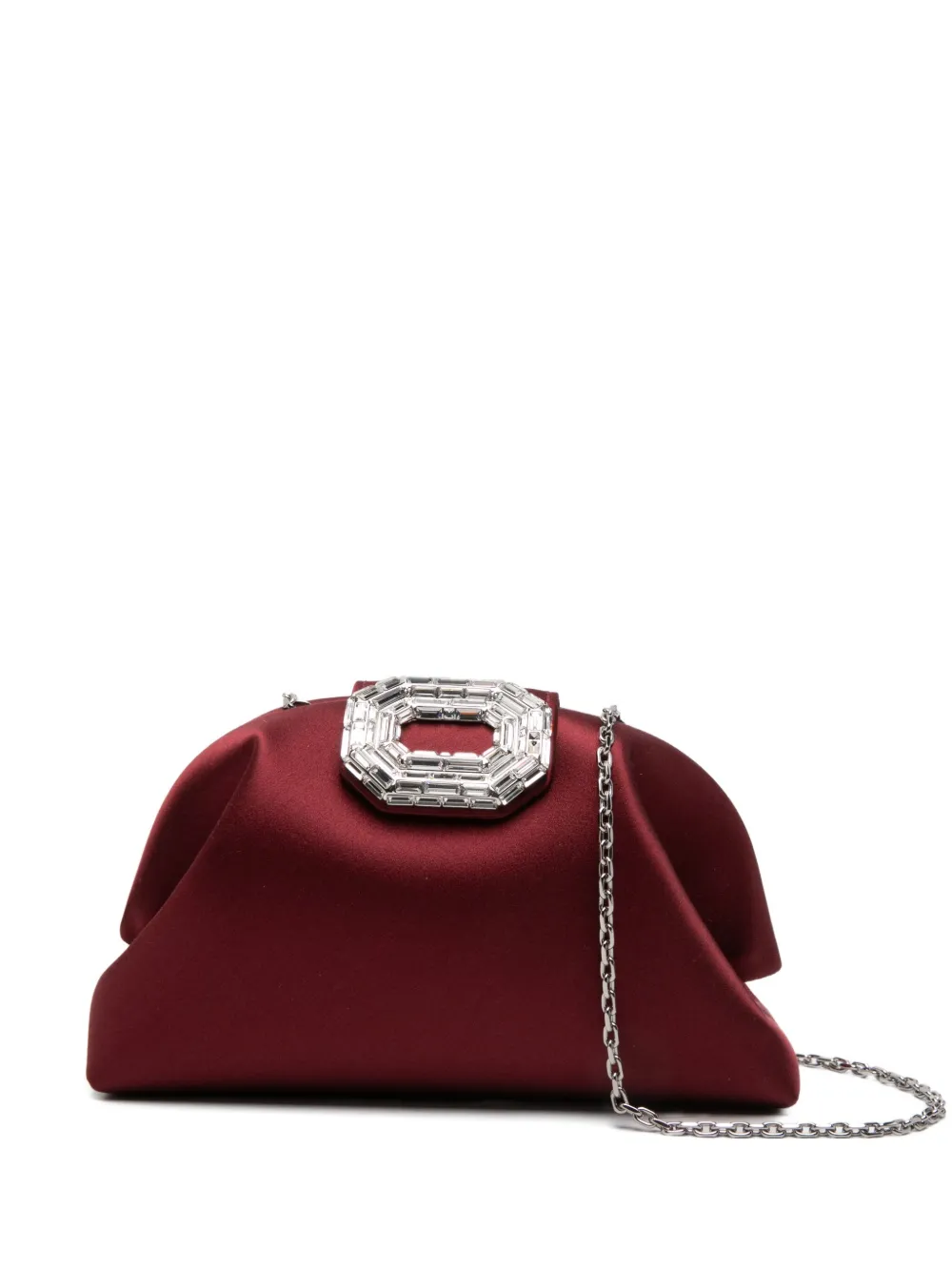Клатч с украшением в виде камелии Amina Muaddi, красный
Клатч с украшением в виде камелии Amina Muaddi, красный