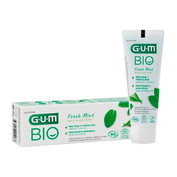 Сертифицированная органическая зубная паста Bio Fresh Mint Con Aloe Vera Y Menta Gum, 75 ml
Сертифицированная органическая зубная паста Bio Fresh Mint Con Aloe Vera Y Menta Gum, 75 ml
