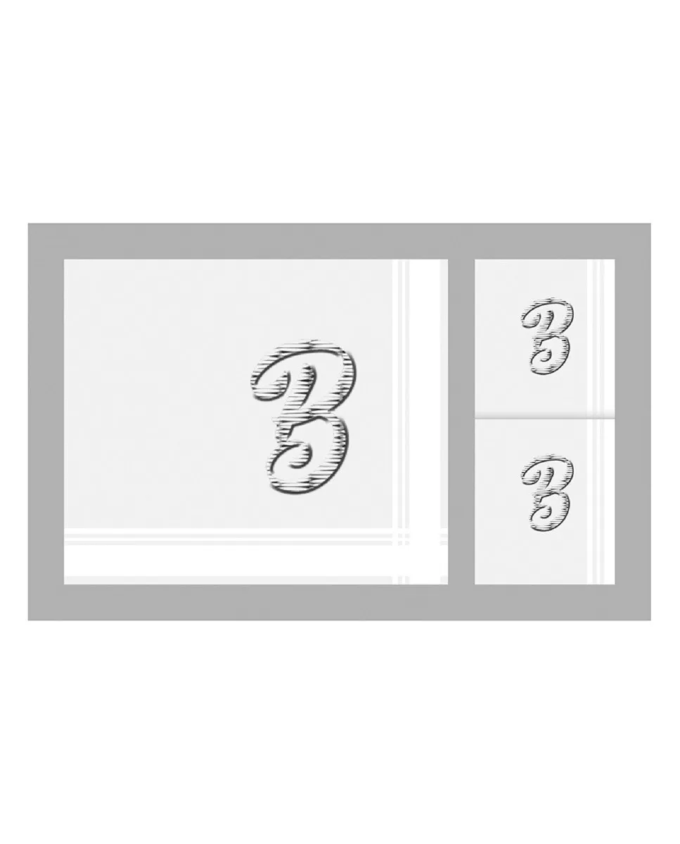 Футляр из 3-х мужских хлопковых носовых платков с инициалами Guasch, цвет B
Футляр из 3-х мужских хлопковых носовых платков с инициалами Guasch, цвет B