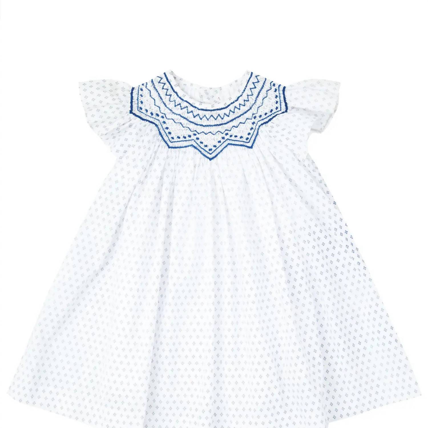 Платье для девочки в сборку, цвет белый/синий Phlona
Платье для девочки в сборку, цвет белый/синий Phlona