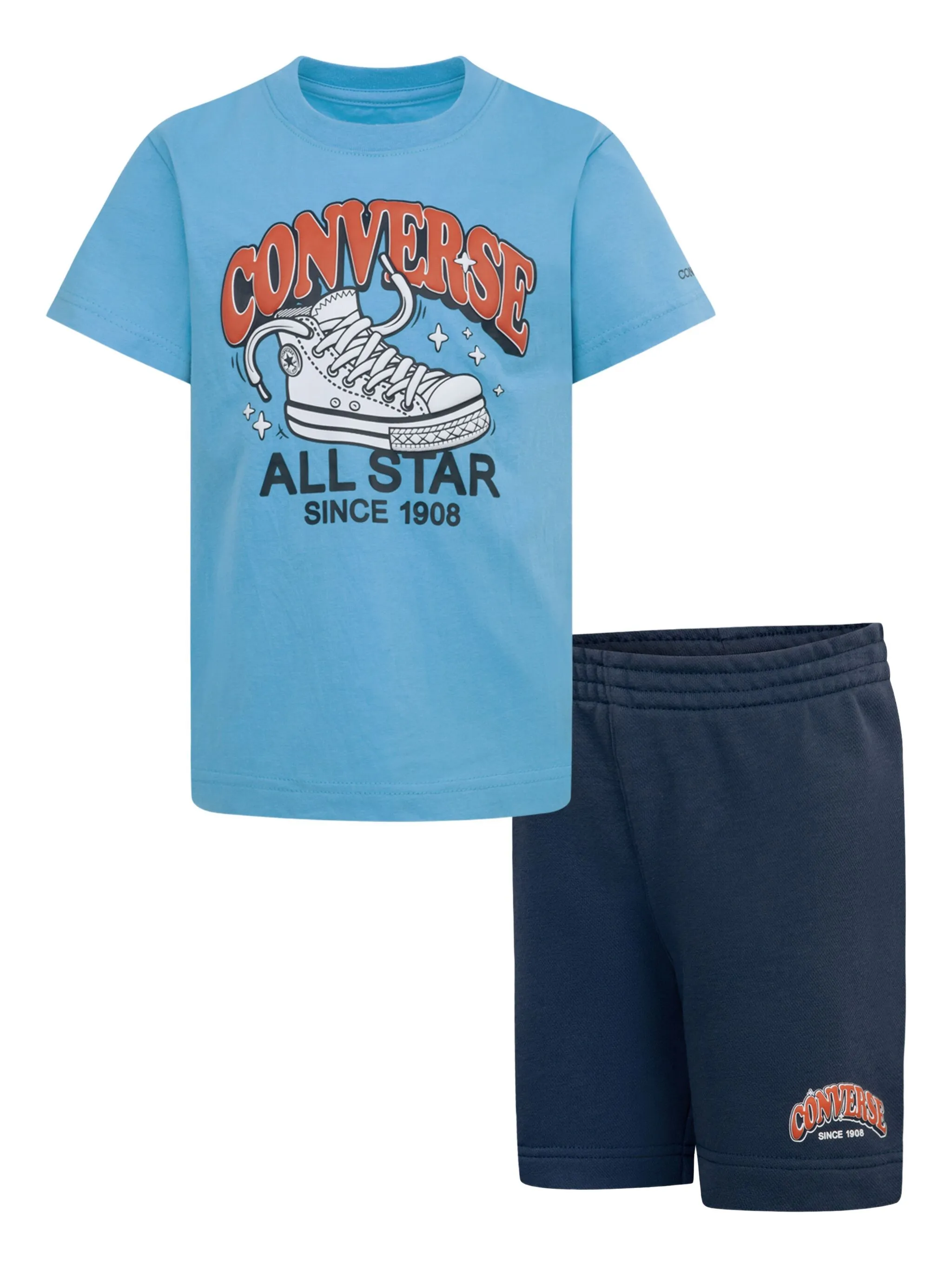 Комплект из футболки и шортов с логотипом Converse Kids, синий
Комплект из футболки и шортов с логотипом Converse Kids, синий