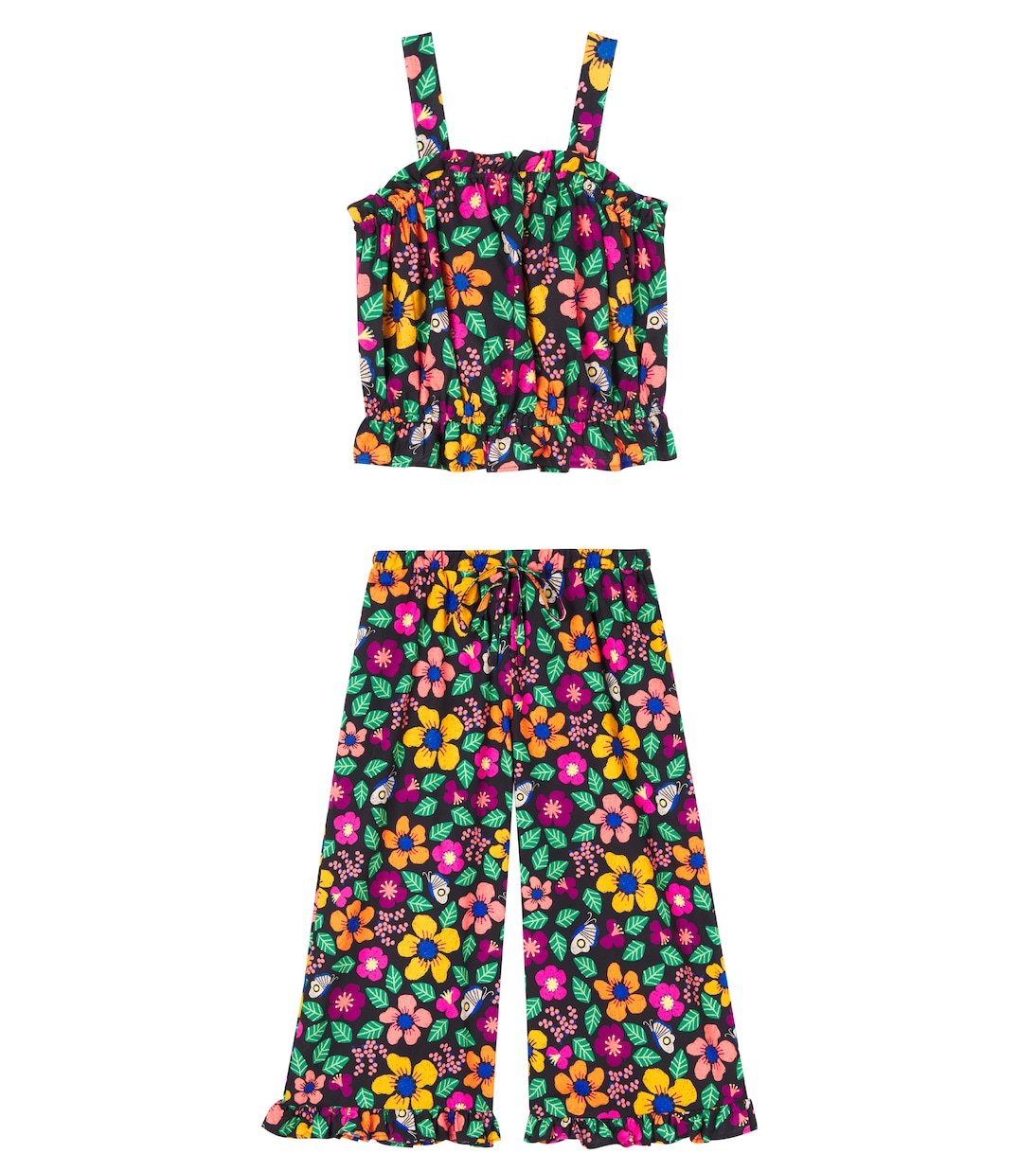 Комплект из хлопкового топа и брюк с цветочным принтом Frescor Fábula, Est Frescor Fundo Preto
Комплект из хлопкового топа и брюк с цветочным принтом Frescor Fábula, Est Frescor Fundo Preto