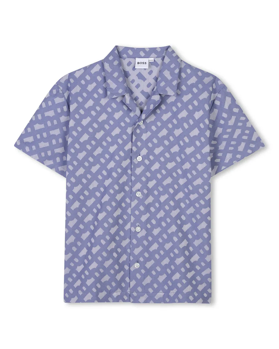 Рубашка для мальчиков из 100% хлопка с принтом монограммы BOSS Kidswear, синий
Рубашка для мальчиков из 100% хлопка с принтом монограммы BOSS Kidswear, синий