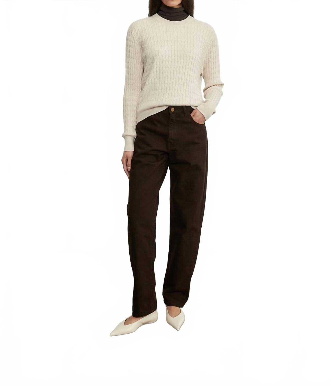 Enza Costa Кашемировый хлопковый свитер крупной вязки с круглым вырезом, цвет пергамент
Enza Costa Кашемировый хлопковый свитер крупной вязки с круглым вырезом, цвет пергамент