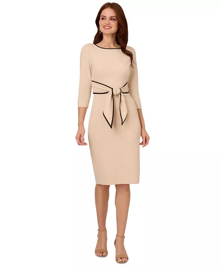 Женское платье с запахом, укороченными рукавами и контрастной отделкой Adrianna Papell, коричневый/бежевый
Женское платье с запахом, укороченными рукавами и контрастной отделкой Adrianna Papell, коричневый/бежевый