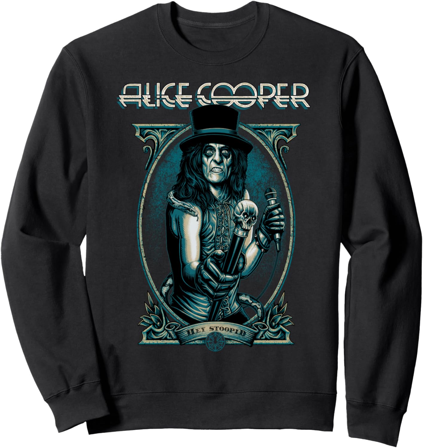 Элис Купер - Портрет Эй, глупышка Синяя толстовка, черная Alice Cooper Official
Элис Купер - Портрет Эй, глупышка Синяя толстовка, черная Alice Cooper Official