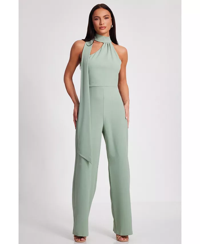 Женский комбинезон с запахом на шее из крепа Scuba и деталью в виде шарфа QUIZ, зеленый
Женский комбинезон с запахом на шее из крепа Scuba и деталью в виде шарфа QUIZ, зеленый