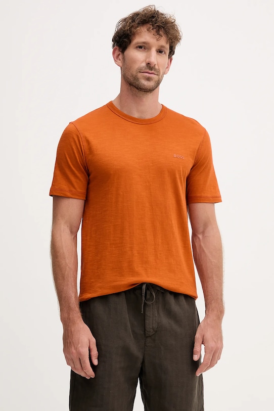 Хлопковая футболка Boss Orange, оранжевый
Хлопковая футболка Boss Orange, оранжевый