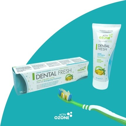 Зубная паста Ozone Dental Fresh с озонированными маслами оливы и подсолнечника, алоэ вера и маслом мяты, без флуоресценции, 75 мл, Activozone
Зубная паста Ozone Dental Fresh с озонированными маслами оливы и подсолнечника, алоэ вера и маслом мяты, без флуоресценции, 75 мл, Activozone