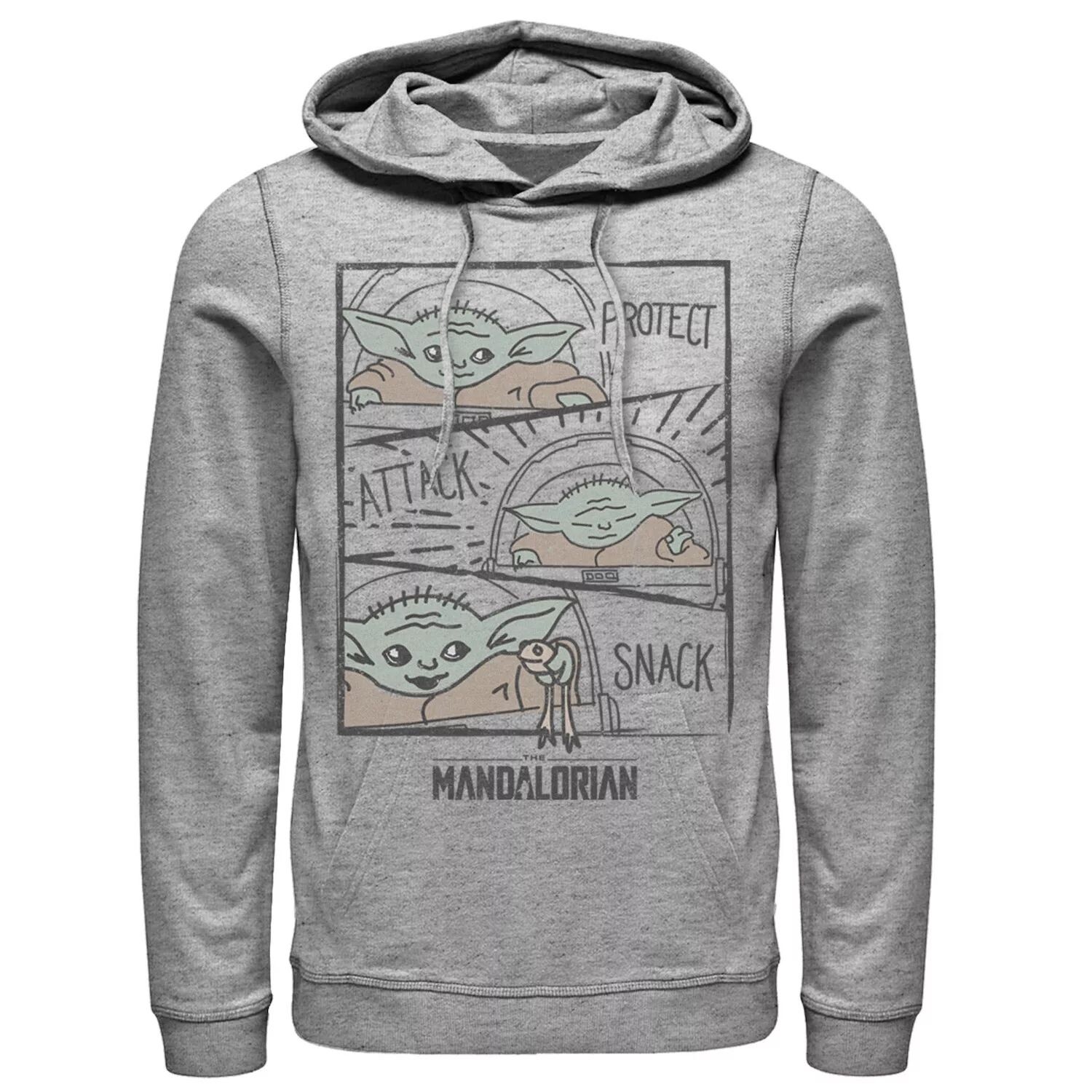 Мужская толстовка с капюшоном «Звездные войны, мандалорец, ребенок, защита, атака, закуска» Licensed Character
Мужская толстовка с капюшоном «Звездные войны, мандалорец, ребенок, защита, атака, закуска» Licensed Character