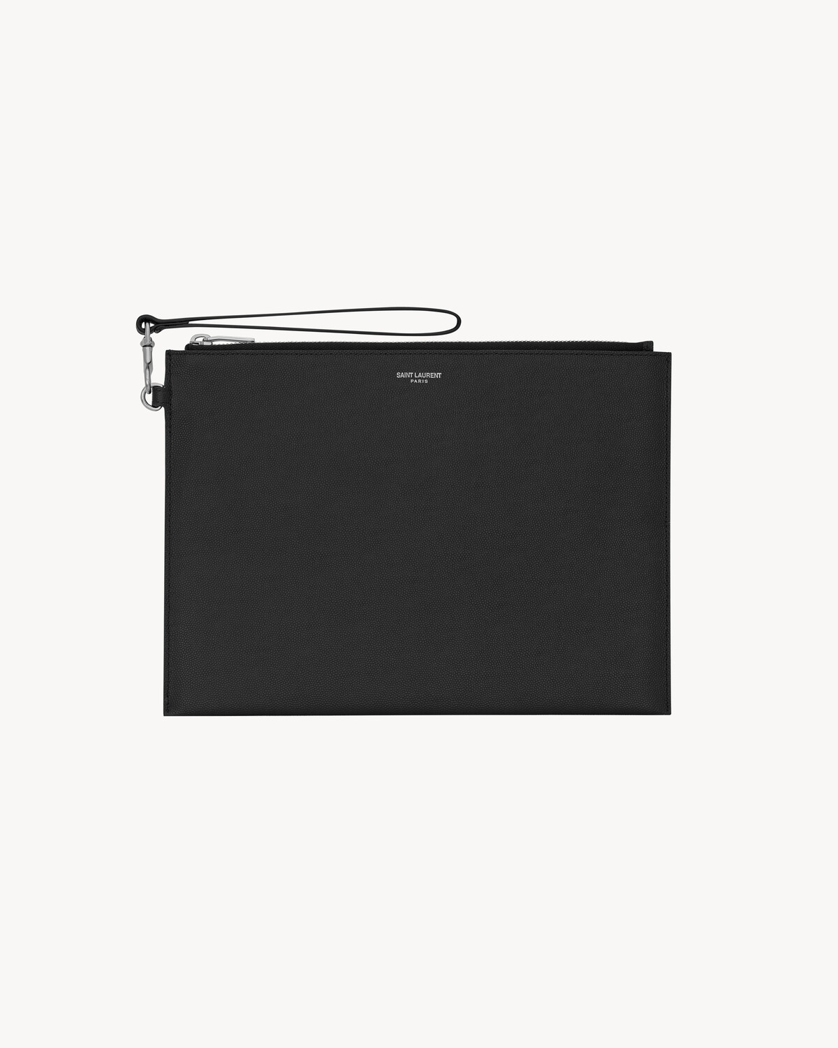 Чехол для планшета Saint Laurent Paris на молнии из кожи grain de poudre, черный
Чехол для планшета Saint Laurent Paris на молнии из кожи grain de poudre, черный
